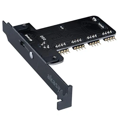 Afbeelding van Akasa Vegas RGB Controller Card Dual Mode Manual &amp; MB Sync Control 4 Channels Fits in a PCI Slot Bracket 7 Modes LED Display PCIe Low Profile AK RLD 02