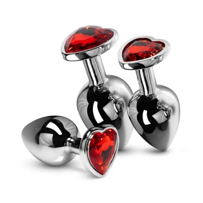 Afbeelding van Kristal Buttplug Set Zilver