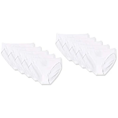 Afbeelding van Amazon Essentials Women&#039;s Katoenen hoge onderbroek met pijpen (verkrijgbaar in grote maten), Pack of 10, Wit, 44