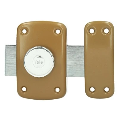 Afbeelding van YALE Knop en cilinderslot, 5 pinnen diameter 23 mm, lengte 45 3 sleutels, goudbruin