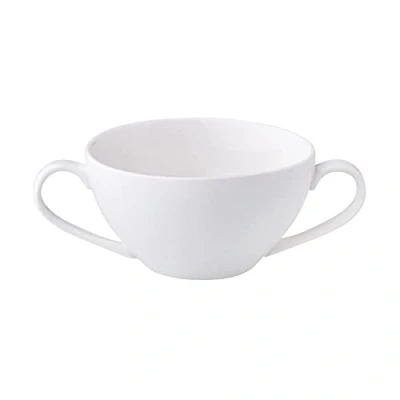 Afbeelding van Dajar Ambition Porto soepkom, 350 ml, mok met handvat, porselein, soepbeker, vaatwasser, wit, modern, 11 x 6,2 cm