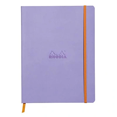 Afbeelding van Rhodia 117559C Notitieboek Rhodiarama met zachte envelop, gestippeld, 80 vellen, 90 g ivoorkleurig papier, 190 x 250 mm, bladwijzers, binnenzak, 1 stuk, iris