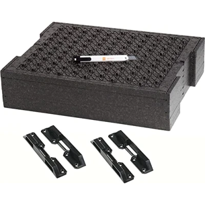 Afbeelding van Bosch Snij inlayset voor Sortimo, compatibel met L BOXX 136, inlays van schuim gereedschapskoffer, individuele assortimentsdozen, Wfix