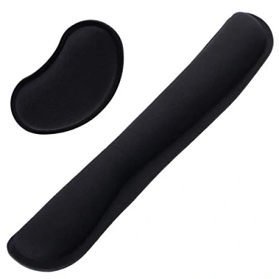 Afbeelding van Yizhet Toetsenbordhouder en polssteun van gel, ergonomische polssteun, voor muis, toetsenbord, antislip, accessoires computer (43 x 8,5 2 cm)