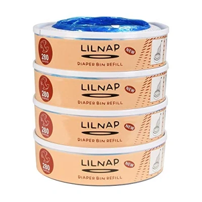Afbeelding van LILNAP Navulcassettes Compatibel met Angelcare Luieremmer Antibacteriële 7 laags film EVOH Anti Geurbehandeling
