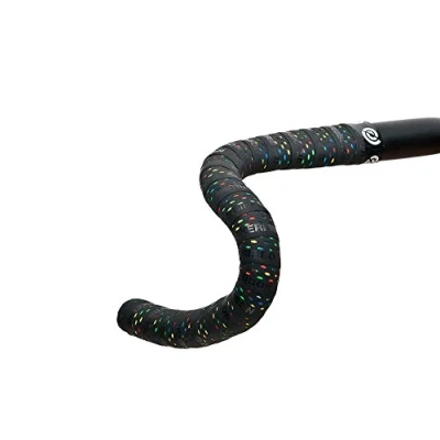 Afbeelding van Bikeribbon Stuurlint PU Color Perf Zwart Multi