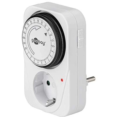 Afbeelding van Timer analoog 24 uur wit met handmatige instelling