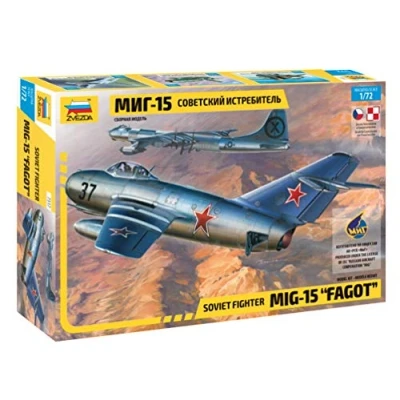 Afbeelding van Zvezda Mig 15 Fagot (Zve7317) modelbouwsets, hobbybouwspeelgoed voor kinderen, modelverf en accessoires