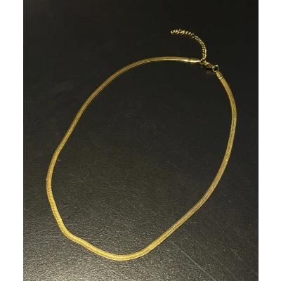 Afbeelding van Gold Style Plated Snake Chain Necklace
