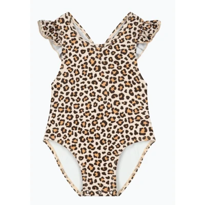 Afbeelding van Supercute baby badpak luipaardprint bruin met drukknopen maat 98