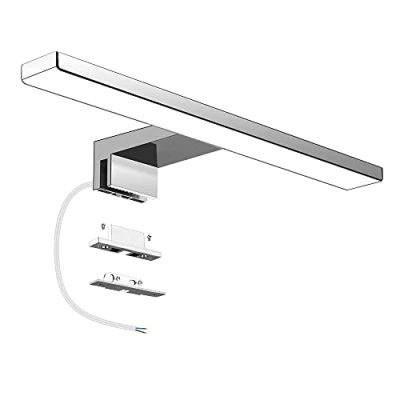 Afbeelding van Aourow LED Badkamer Spiegel Licht,LED Spiegellamp 5W 300mm 500lm IP44 Neutraal wit 4000k,LED Badkamerspiegellampen Gemonteerd Op 3 Manieren:Op de Spiegel+Aan Muur+Op Badkamerkast