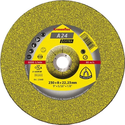Afbeelding van Klingspor Afbraamschijf D230xS8mm gebogen staal gat 22,23 mm 10 stuks 13448