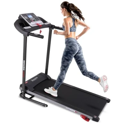 Afbeelding van SereneLife Loopband,Opvouwbaar,Fitness Apparaat voor Indoor Sport,Loopband Inklapbaar,Walking Pad met LCD Wandelen en Hardlopen,Vooraf Ingestelde/Verstelbare Programma&#039;s,Bluetooth Connectiviteit