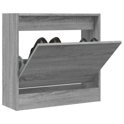 Afbeelding van Schoenenkast 60x21x57 cm bewerkt hout grijs sonoma eikenkleurig