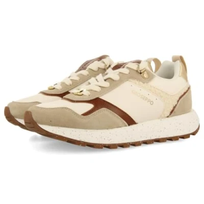 Afbeelding van Gioseppo Copake Sneakers laag, Dames, Maat: 37, Beig Leer/ synthetisch