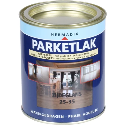Afbeelding van Parketlak Hermadix 750 ml (Blank, Zijdeglans, Waterbasis)