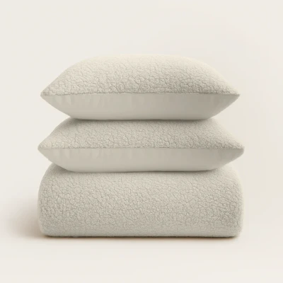 Afbeelding van Dekbedovertrek set Teddy Cappuccino White