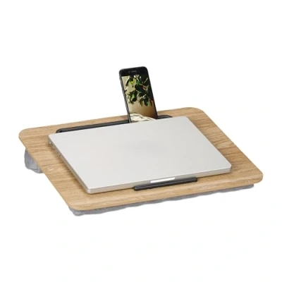 Afbeelding van laptopkussen met telefoonhouder antislip strip 42 x 32 cm laptoptafel