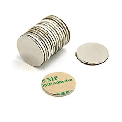 Afbeelding van First4magnets F2015SA 4 zelfklevende 20 mm diameter x 1,5 N42 neodymium magneten trekken 2 kg (zuid) (4 pack), zilver, 25 10 3 cm, stuks