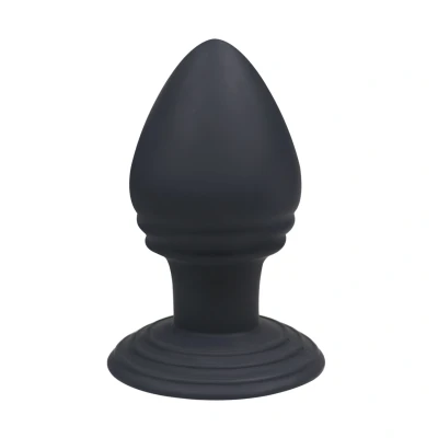 Afbeelding van Blackdoor Collection Buttplug Mannen Medium met Zuignap en Ribbels 10 cm Zwart