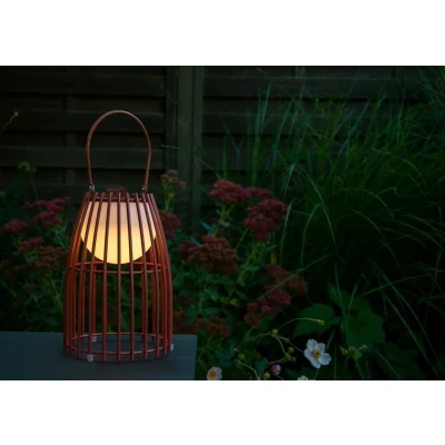 Afbeelding van Lucide FJARA Tafellamp Buiten Ø 17,5 cm LED Dimb. 1x0,3W 3200K IP44 Roest bruin