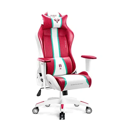 Afbeelding van Diablo X One 2.0 Gaming Stoel Gamestoel Bureaustoel Verstelbare Armleuningen Ergonomisch Ontwerp Nek / Lendenkussen Imitatieleer Kantelfunctie Candy Rose Normal (L)
