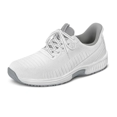 Afbeelding van Orthofeet Men&#039;s Orthopedic Knit Yari Hands Free Sneakers, White, Size 46