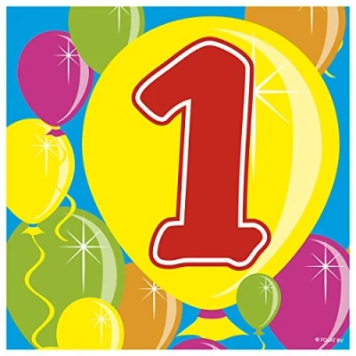 Afbeelding van Servet 1 jaar 20 stuks