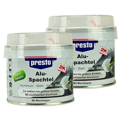 Afbeelding van Presto 2X 600351 aluminium spatel polyestermetaalspatel vulspatel 250 G