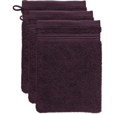 Afbeelding van Beddinghouse Sheer set van 3 Washandjes 16x22 cm Donker Rood