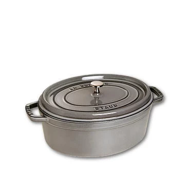Afbeelding van Staub Braadpan Ovaal Cocotte Grafietgrijs ø 31 cm / 5.5 liter