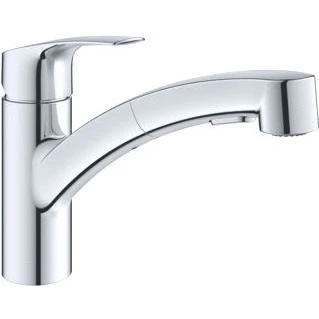 Afbeelding van Grohe Eurosmart keukenmengkraan lage uitloop uittrekbare Dual Spray