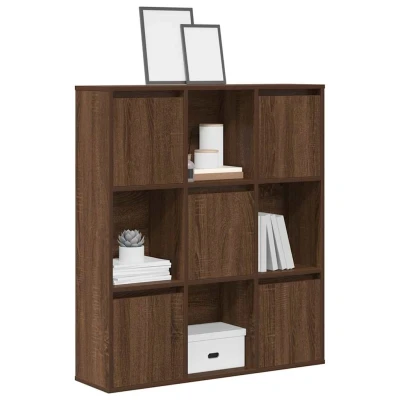 Afbeelding van Boekenkast 89x24x101,5 cm bewerkt hout bruin eikenkleurig