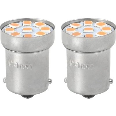 Afbeelding van BA15S 1156 autolamp set rood R5W R10W 5007 2x 9 SMD LED 12V DC