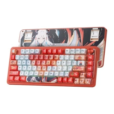 Afbeelding van Redragon K673 Mechanisch toetsenbord, RGB, 2,4 GHz/BT/bekabeld, Litsea schakelaar, rood