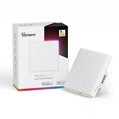 Afbeelding van Sonoff TX Ultimate Smart Touch Wall Switch 3 Kanalen Ondersteunt App en spraakbesturing Smarthome