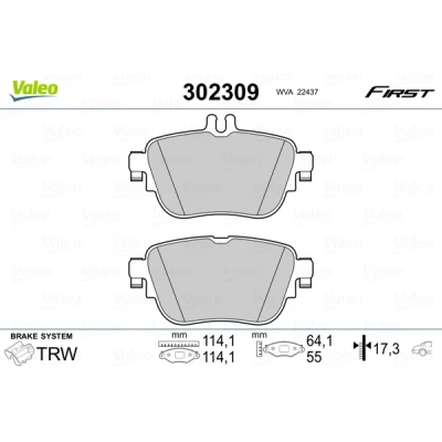 Afbeelding van Valeo Remblokset 302309
