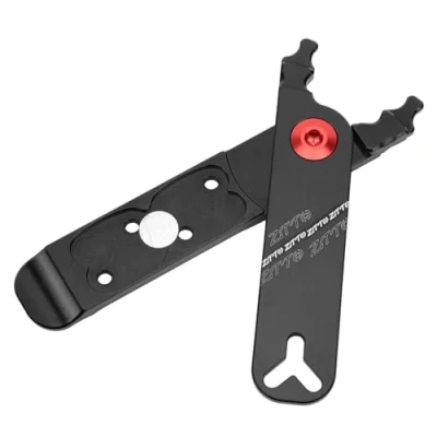 Afbeelding van Fietskettingtang, Hoge Sterkte Aluminium Fietskettingtang 4 ‑ In 1 multifunctionele Fiets Master Link Tang Ventiel Gereedschap Bandenlichter Gereedschap(zwart)