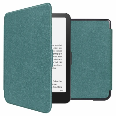 Afbeelding van imoshion Slim Hard Bookcase voor Amazon Kindle Colorsoft Signature edition (2024) Donkergroen Kunstleder
