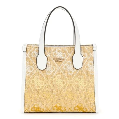 Afbeelding van GUESS Silvana Mini Two Compartment Tote XS Cornsilk Logo