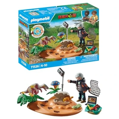 Afbeelding van Playmobil Dinos Stegosaurusnest met Eierdief 71526