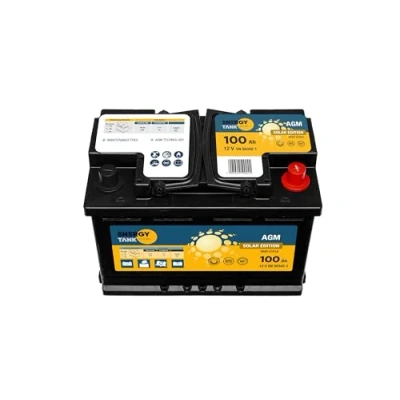 Afbeelding van AGM Accu&#039;s op zonne energie, 12 V, gelaccu voor camper, EnergyTank accu, voedingsaccu, 100 Ah batterij, camper gel