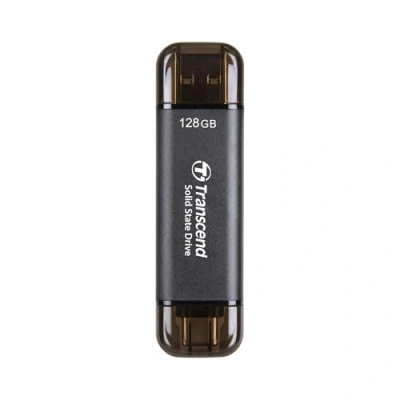Afbeelding van Transcend ESD310C Thunderbolt technologie 128 GB USB Type A / C 3.2 Gen 2x2 Zwart