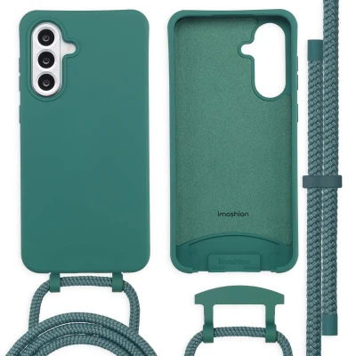 Afbeelding van imoshion Hoesje Geschikt voor Samsung Galaxy A36 / A56 Color Backcover met afneembaar koord Donkergroen