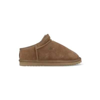 Afbeelding van Warmbat Australia Conner Pantoffels, Heren, Maat: 41, Brown Veloursleer