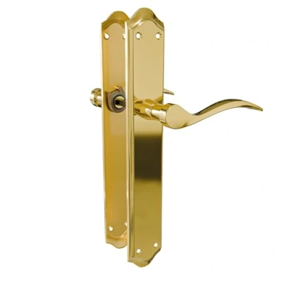 Afbeelding van Amig Krukgarnituur met deurbeslag deurklink model BETA van staal 256 x 48 mm 8 vierkant mat verchroomd