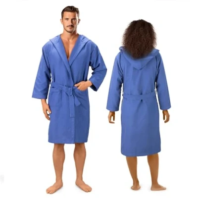 Afbeelding van JEMIDI unisex badjas van microvezel Voor dames en heren Sneldrogend licht materiaal Met capuchon In verschillende kleuren maten
