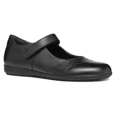 Afbeelding van Geox Iberide Ballerina&#039;s met enkelbandjes, Dames, Maat: 41, Black Schoenen