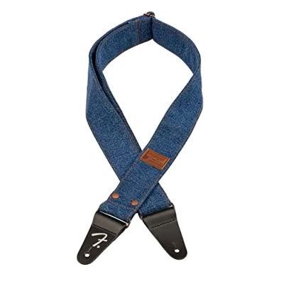 Afbeelding van Fender x Wrangler® Riveted Denim Strap Indigo gitaarband