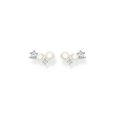 Afbeelding van Thomas Sabo Dames Oorknop 925 Zilver Parel One Size 88478461